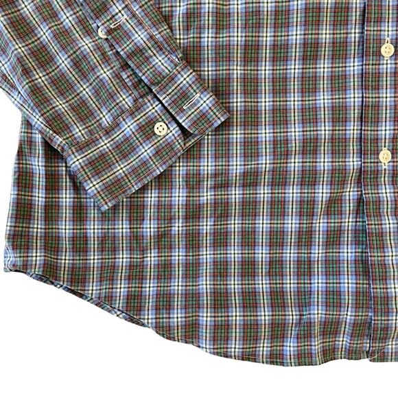 RALPH LAUREN 100% Cotton Long sleeve Lightweight Plaid Button Down Shirt SZ XL - Picture 4 of 9